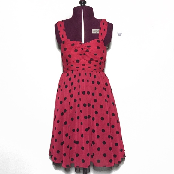 Candie's Dresses & Skirts - NEW Candie’s Red Black Polka Dot Retro Dress XS